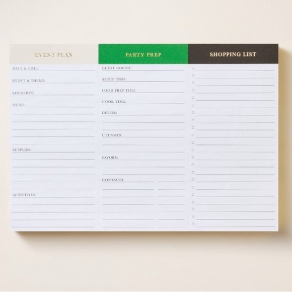 Kate Spade x Target Party Planning Notepad - Picture 1 of 3